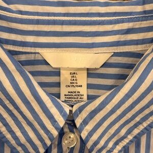 H&M Striped Blue and White Shirt